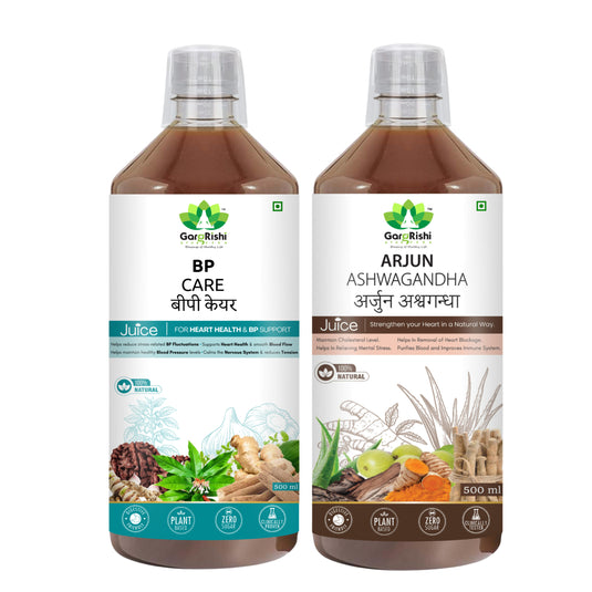 BP Care & Arjuna Ashwagandha Juice Combo (500ml + 500ml)