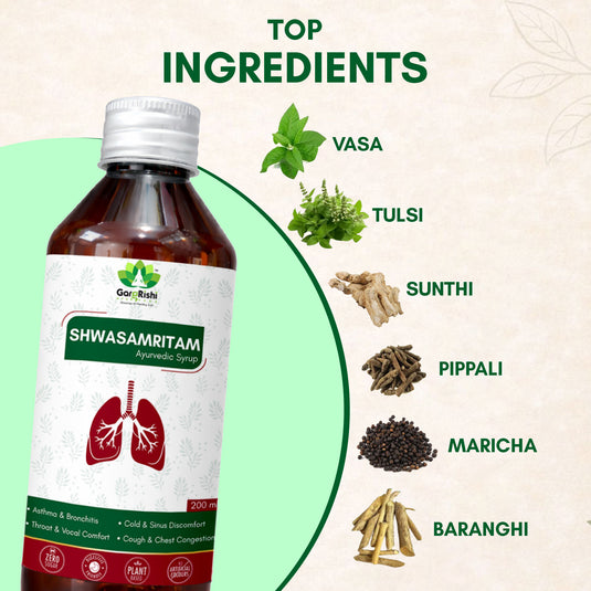 Shwasamritam Syrup – Ayurvedic Support for Respiratory Health