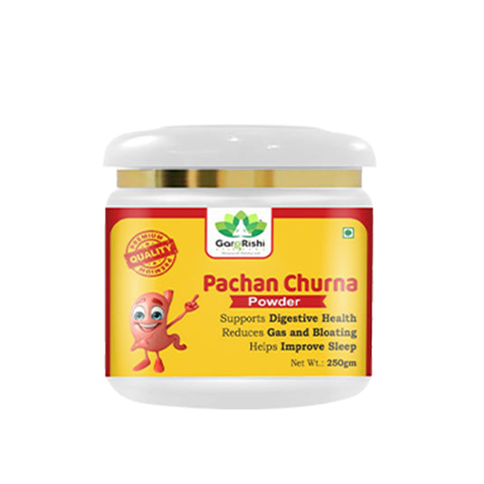 Gargrishi Ayurveda's Pachan Churna | 250g – Powerful Ayurvedic Digestive Remedy for Gas, Bloating, Acidity & Constipation | Natural Herbal Formula for Gut Health, Better Digestion & Restful Sleep