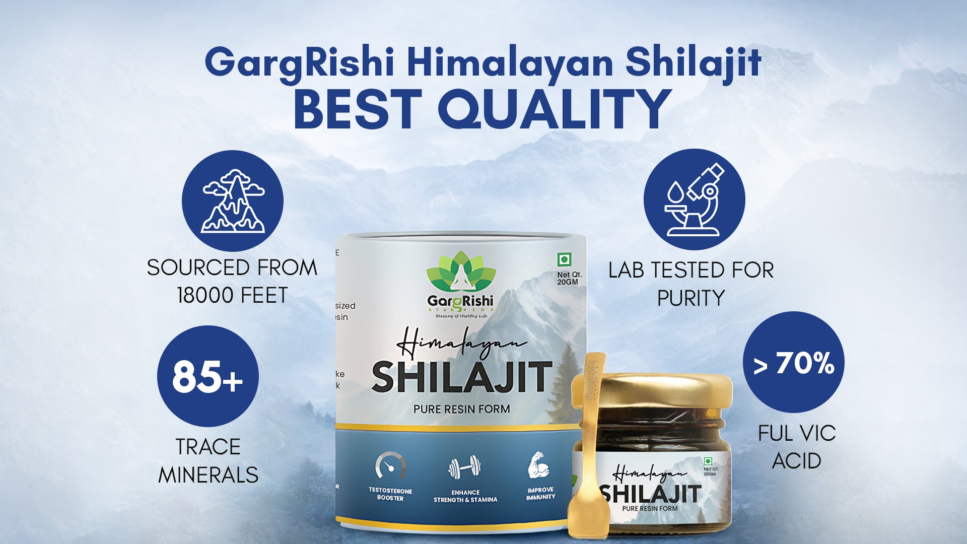 Himalayan Shilajit Resin | Stamina, Vigour, Vitality & Energy Booster Banner 2