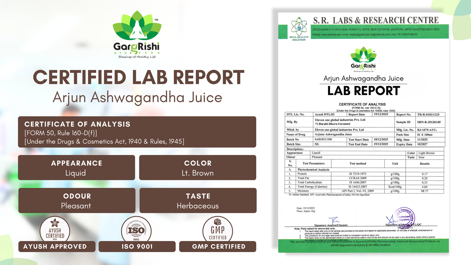 Arjun Ashwagandha Juice  – Complete Ayurvedic Solution for Heart Health & Cholesterol! Banner 4