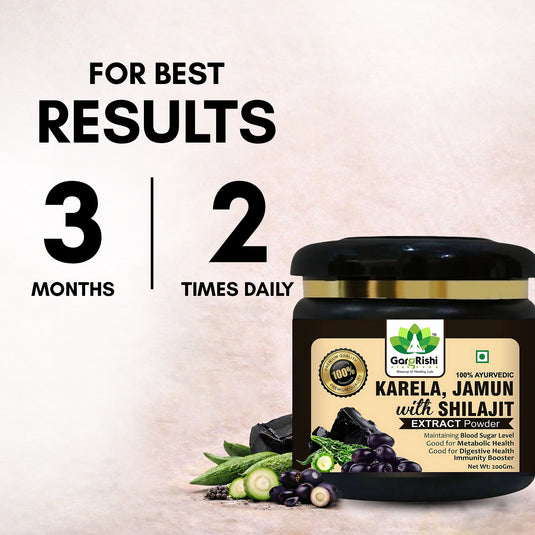 Karela Jamun with Shilajit Powder for maintaining Blood Sugar Level & Stamina Booster