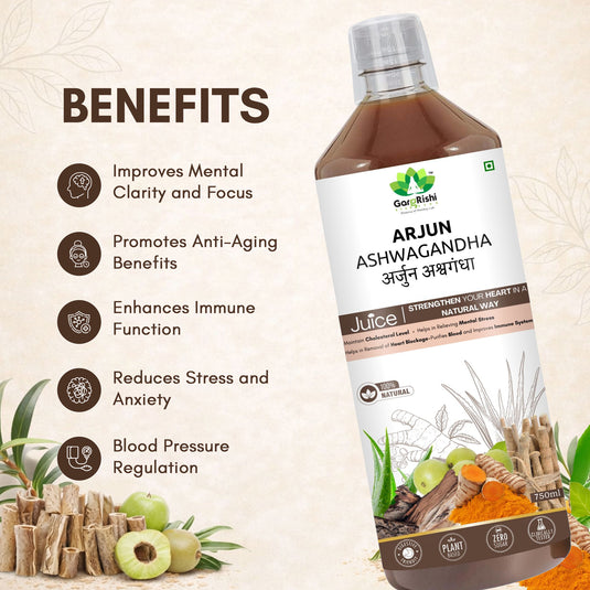 Arjun Ashwagandha Juice  – Complete Ayurvedic Solution for Heart Health & Cholesterol!