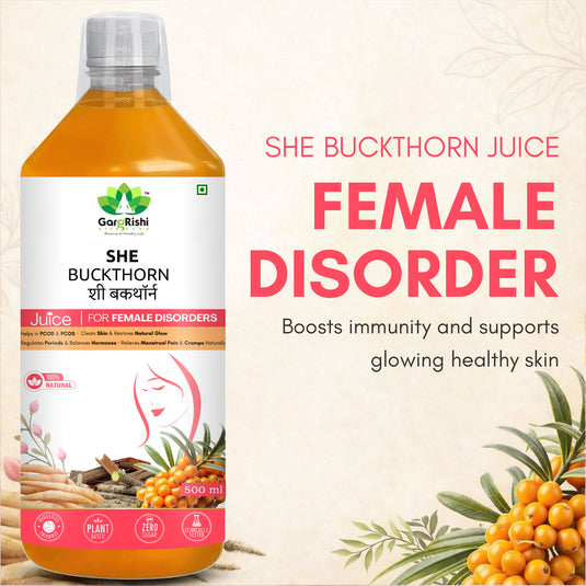 She Buckthorn Juice – Natural Support for PCOD, PCOS & Regular Period Cycle